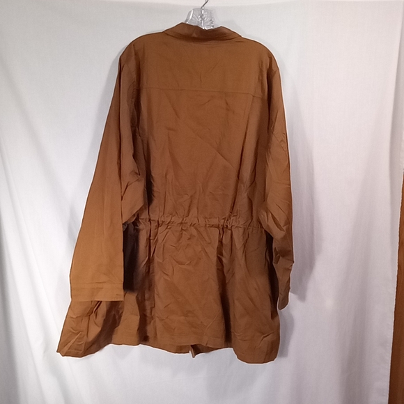 Torrid Camel Brown Twill Long Line Shacket Size 6X NWT - Picture 6 of 6